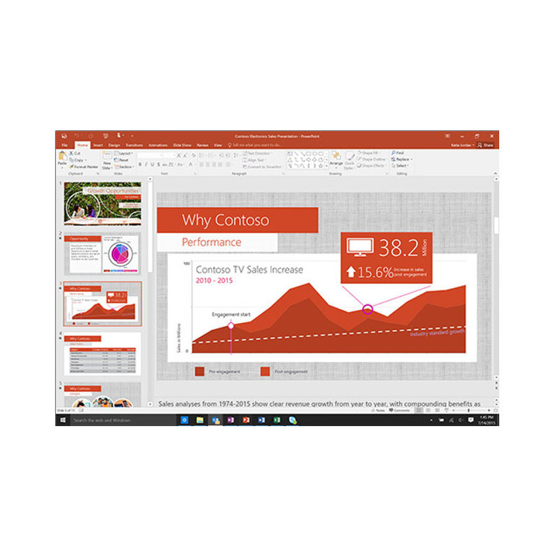 Office Hogar y Empresa 2021 para Windows (Clave y descarga online de  producto)